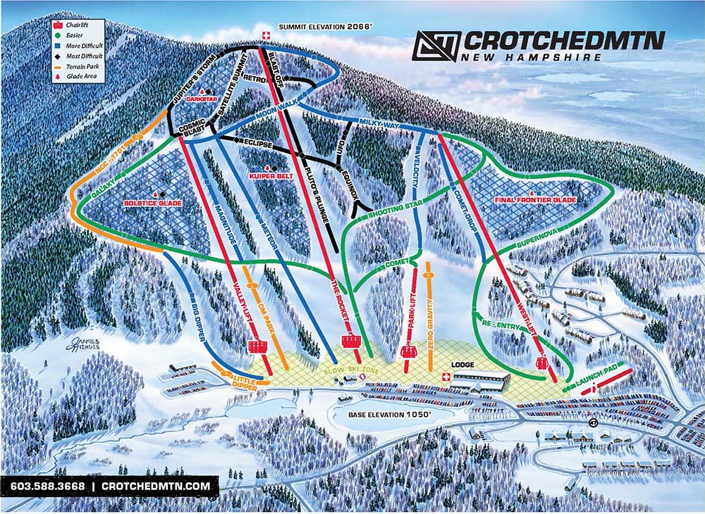 Crotched Mountain Ski Area Trail Map