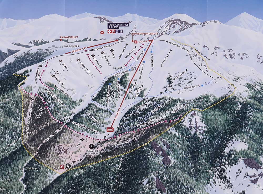 Arapaho Basin Ski Area Trail Map