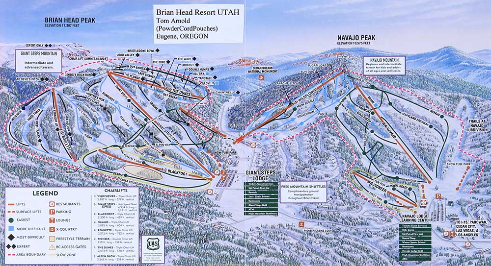 Brian Head Resort Ski Area Trail Map