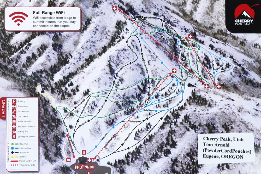 Cherry Peak Trail Map Cherry Peak Ski Area Trail Map