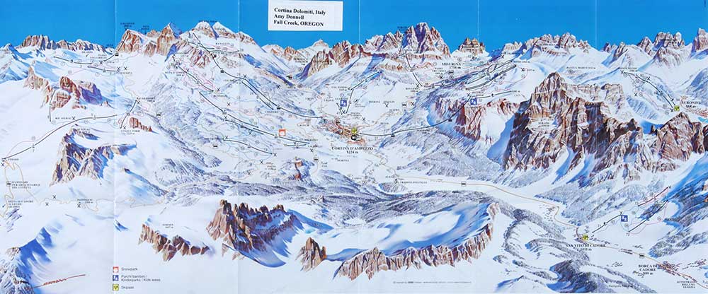 Cortina Dolomiti Ski Area Trail Map