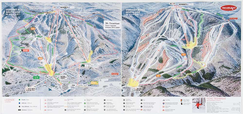 Mount Tremblant Ski Area Trail Map