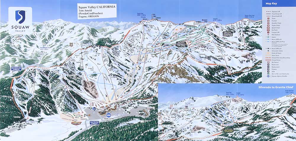 Squaw Valley Ski Area Trail Map