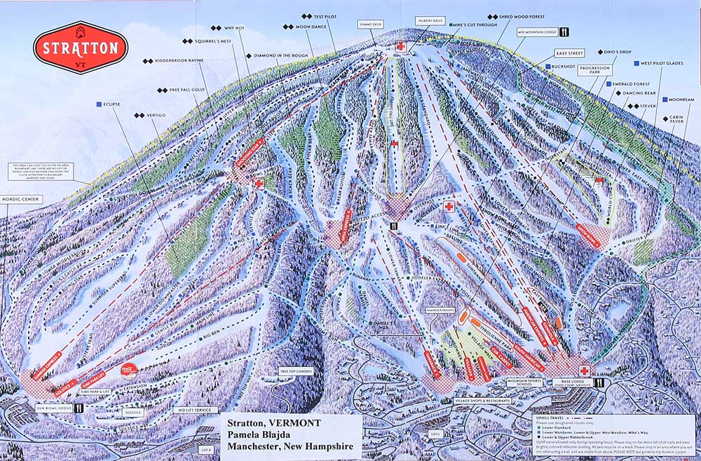 Stratton Ski Area Trail Map