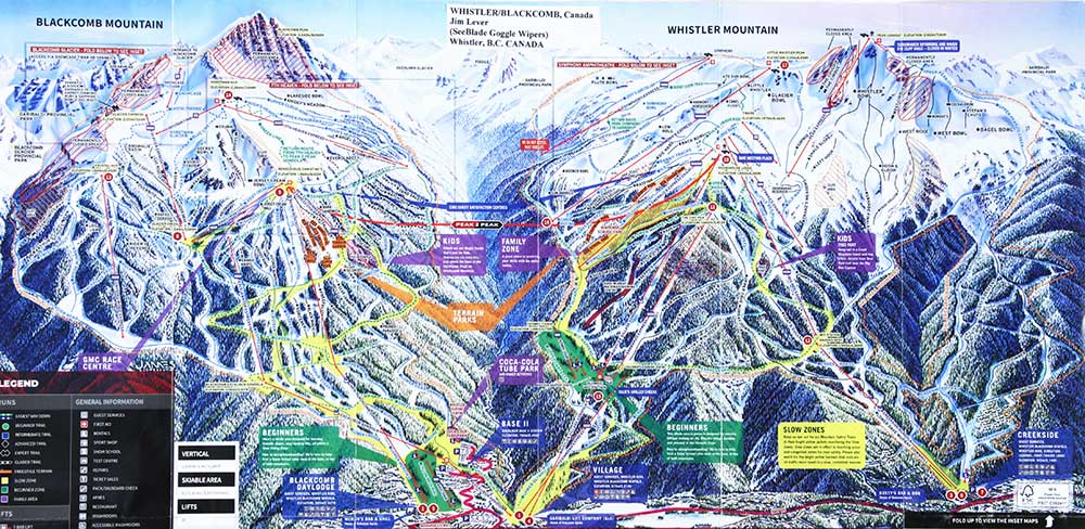 Whistler Blackcomb Ski Area Trail Map